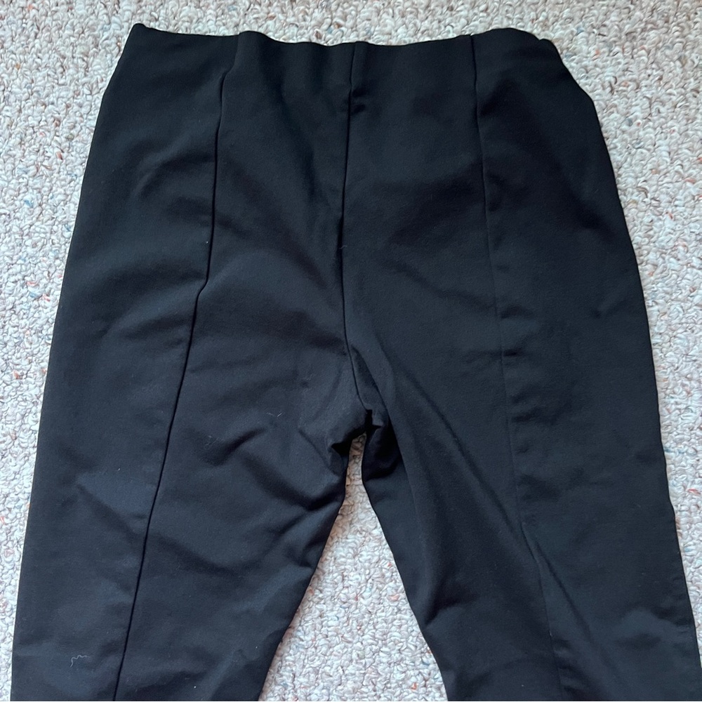 Banana Republic black ponte pant pull on stretch women’s size large flaw - Picture 5 of 6